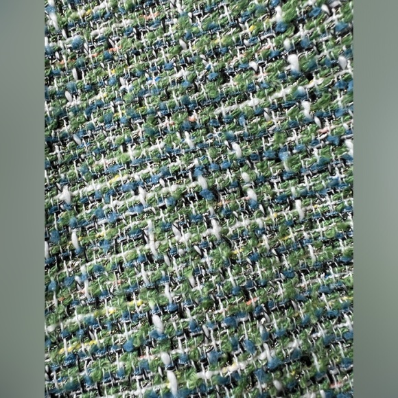 Self Portrait GREEN BOUCLÉ MINI DRESS - Picture 4 of 4